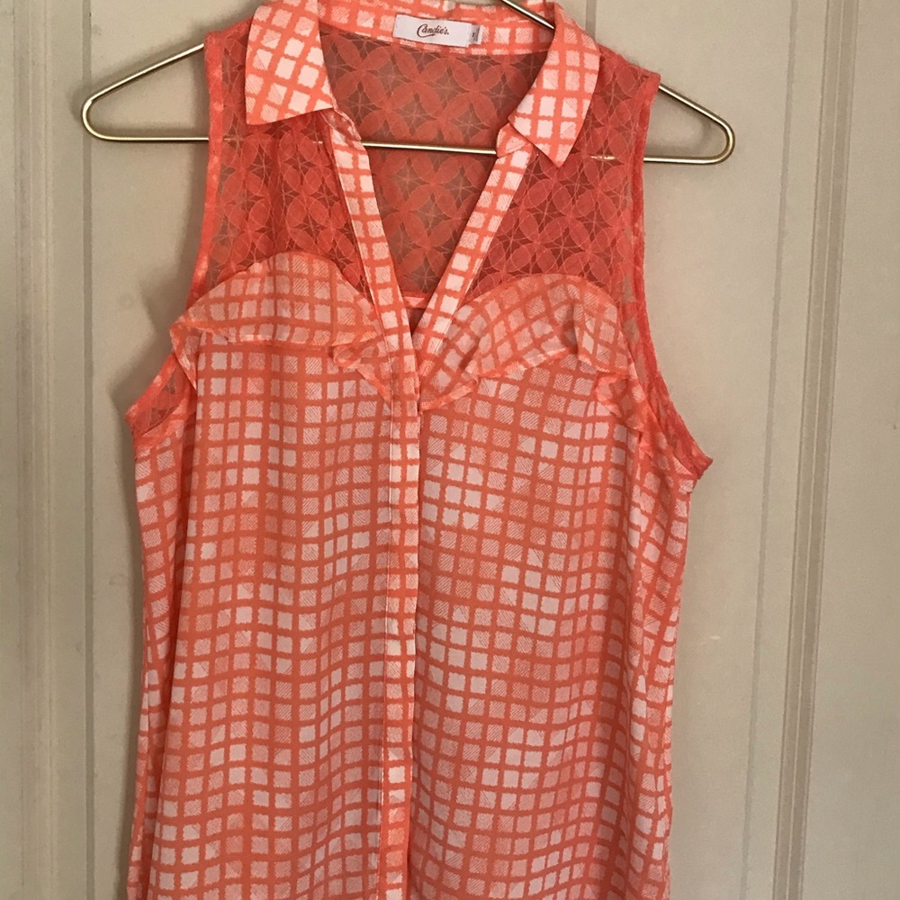 Candies sleeveless button down